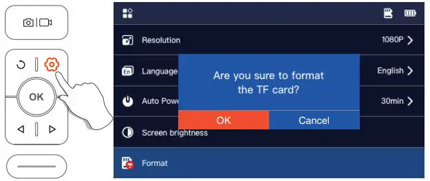 DEPSTECH DS520 Industrial Endoscope User Manual - TF Card Formatting