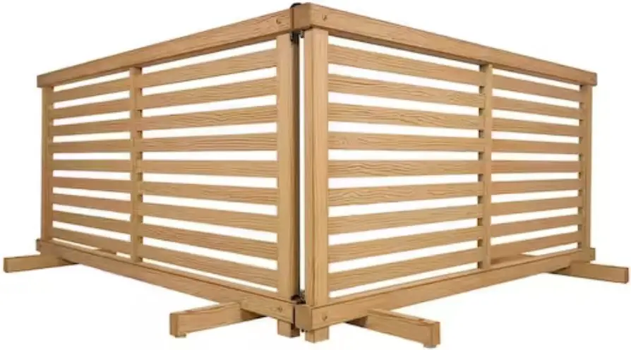 ZIPPITY ZP19072 Portable Puppy Slatted Panel Flat-Top WoodTek Vinyl Fence Kit