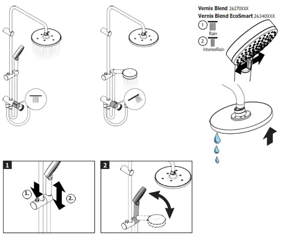 hansgrohe 26272 Series 200 1jet Reno Vernis Blend Shower Pipe - Figure2