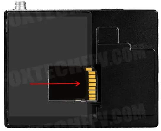 FOXTECH MAP A7R Full Frame Mapping Camera - Insert the SD Card