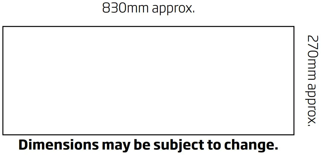 Schweigen UM 9S Silent Undermount Rangehood - Cutout Size