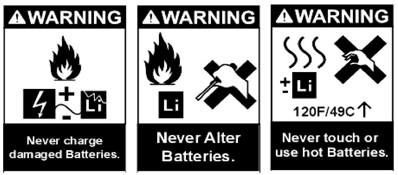 Warning and the Guide of Using Battery
