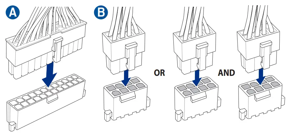 ASUS Q20196 TUF Gaming Motherboard - Install ATX Power Connectors
