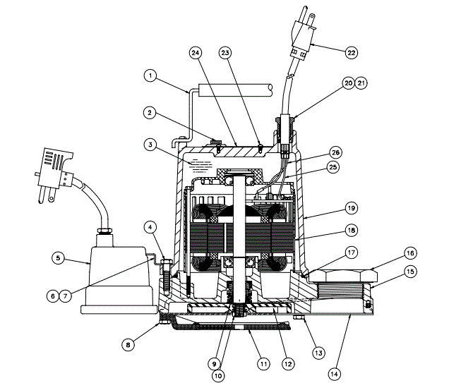 PENTAIR-OSP50-OSP-Series-1-2 HP-Cast-Iron-Naval-Bronze-Effluent-Pumps-FIG-5