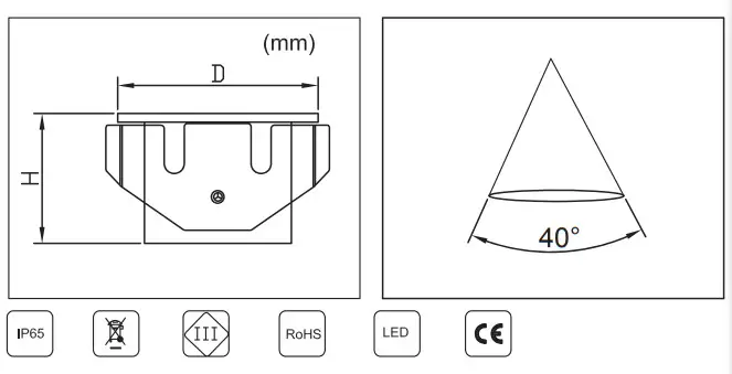 HALCYON R935 Round Low Glare Darklight Wall Light- Power 1.