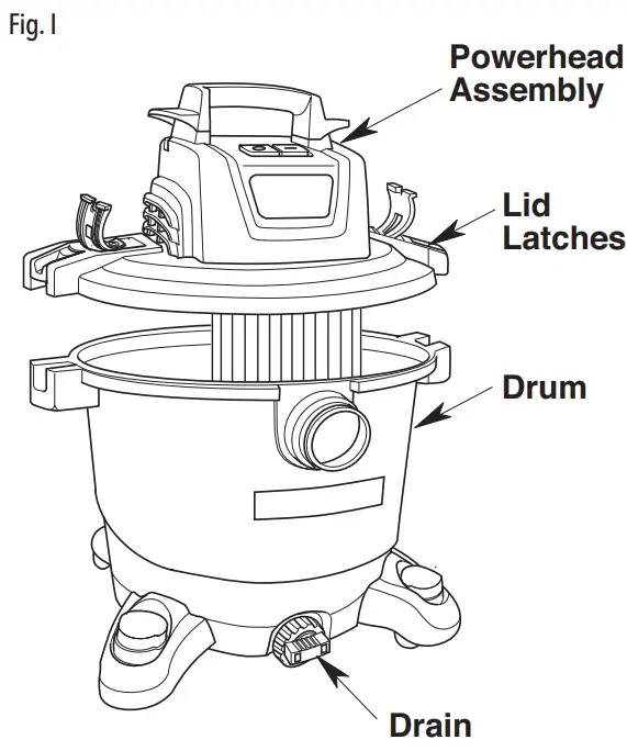 CRAFTSMAN CMXEVBE175960 Dry Wet Vacuum Cleaner - Emptying the Drum
