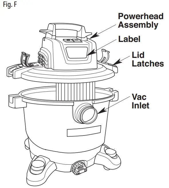 CRAFTSMAN CMXEVBE175960 Dry Wet Vacuum Cleaner - Vac Assembly