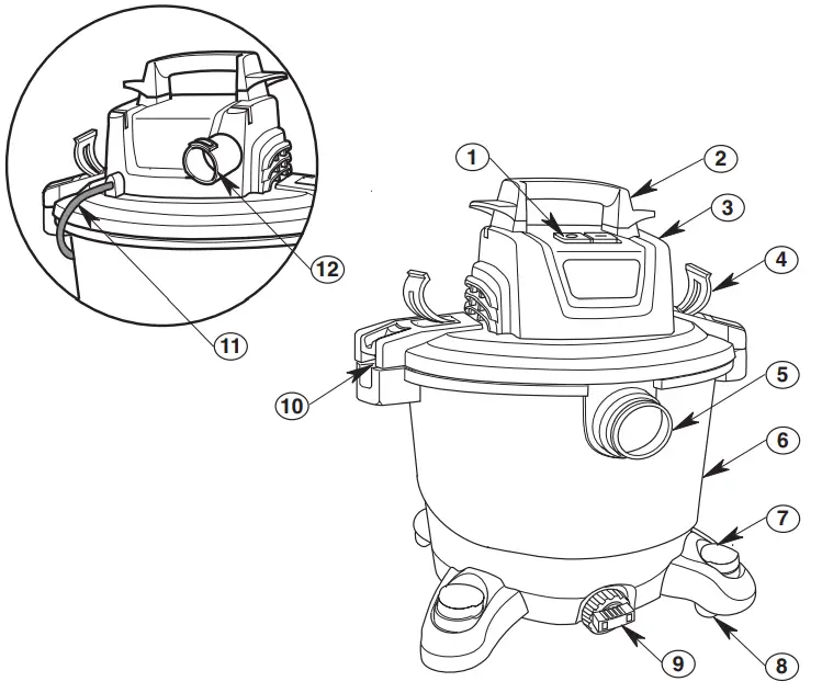 CRAFTSMAN CMXEVBE175960 Dry Wet Vacuum Cleaner