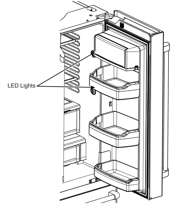 MONOGRAM ZWE23 French Door Bottom Freezer Freestanding Refrigerator - LED light
