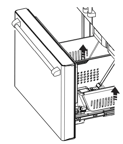 MONOGRAM ZWE23 French Door Bottom Freezer Freestanding Refrigerator - freezer door
