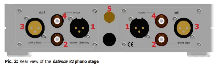 clearaudio balance V2 Phono Stage - Rear view