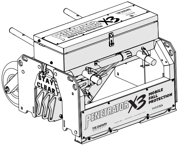 TIE DOWN 40620 Penetrator X3 Mobile Fall Protection - FIGURE 2