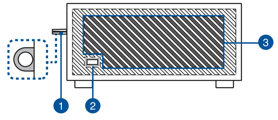 ASUS PN64 Series Mini PC - left view