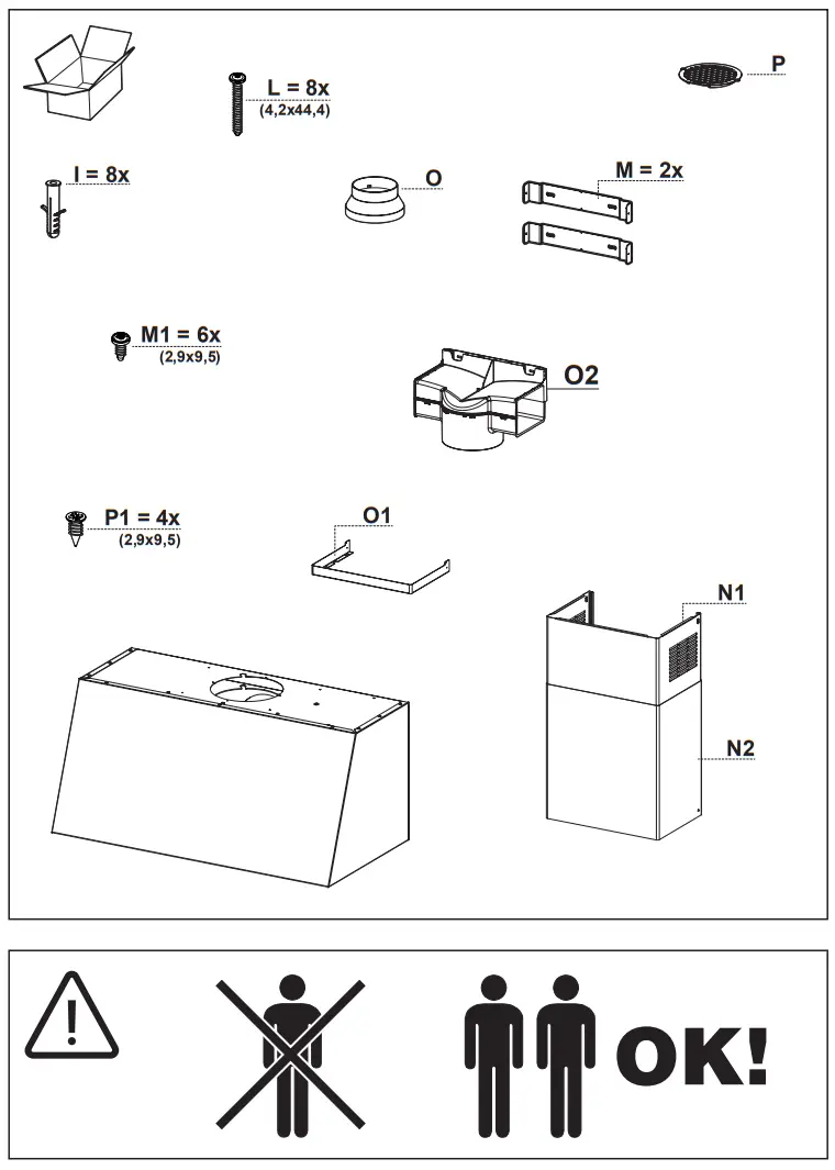 FRANKE FCL70GF Classic Line Graphite Hood - fig