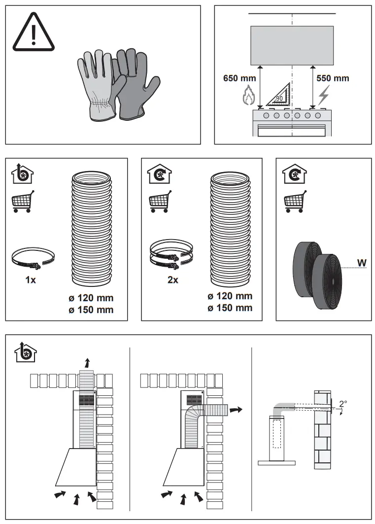 FRANKE FCL70GF Classic Line Graphite Hood - fig1