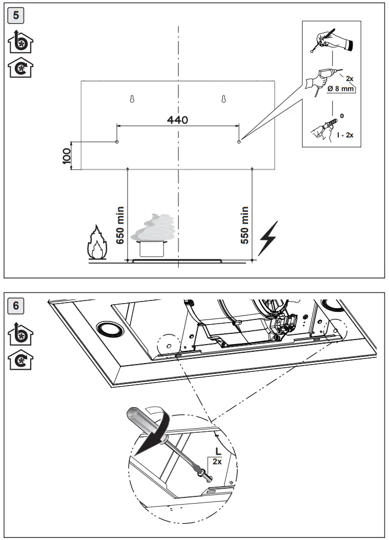 FRANKE FCL70GF Classic Line Graphite Hood - fig5
