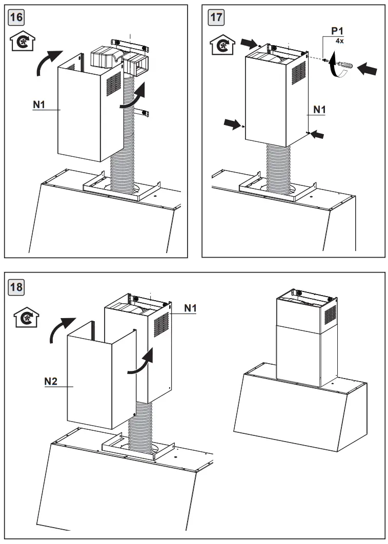 FRANKE FCL70GF Classic Line Graphite Hood - fig9