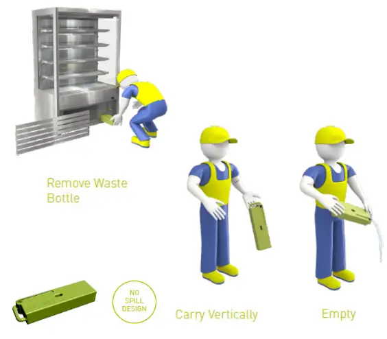 cossiga DTGOR6 Upright Open Front Fridge - DRAIN TO BOTTLE