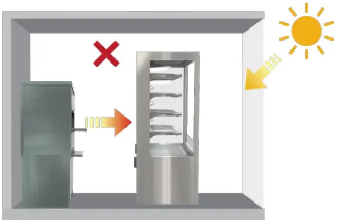 cossiga DTGOR6 Upright Open Front Fridge - Environmental conditions