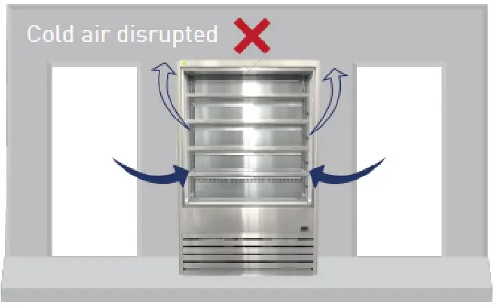 cossiga DTGOR6 Upright Open Front Fridge - Locations to avoid