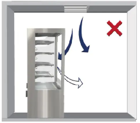 cossiga DTGOR6 Upright Open Front Fridge - Mechanical airflow