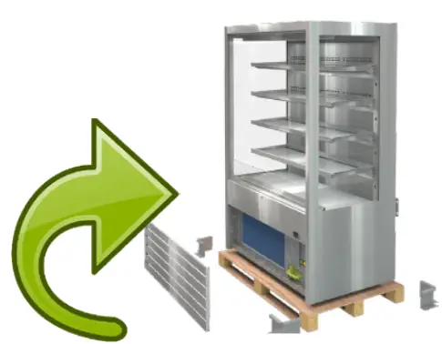 cossiga DTGOR6 Upright Open Front Fridge - cabinet 1