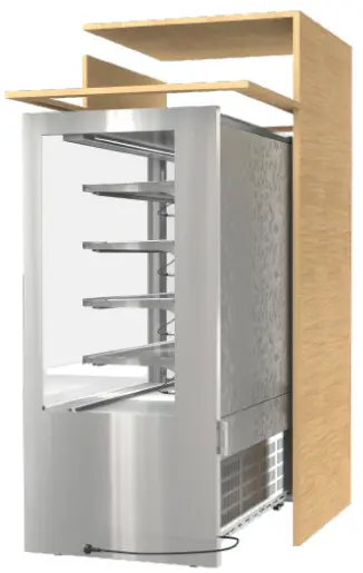 cossiga DTGOR6 Upright Open Front Fridge - separation 1