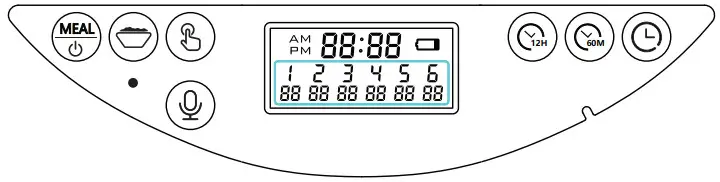 WellToBe A36 Automatic Pet Feeder - Control panel