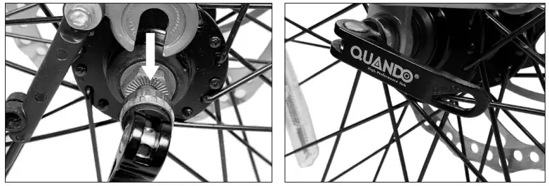 WILDSYDE E-Cruisers Hunni Bunni Vintage Electric Bicycle - between calipers