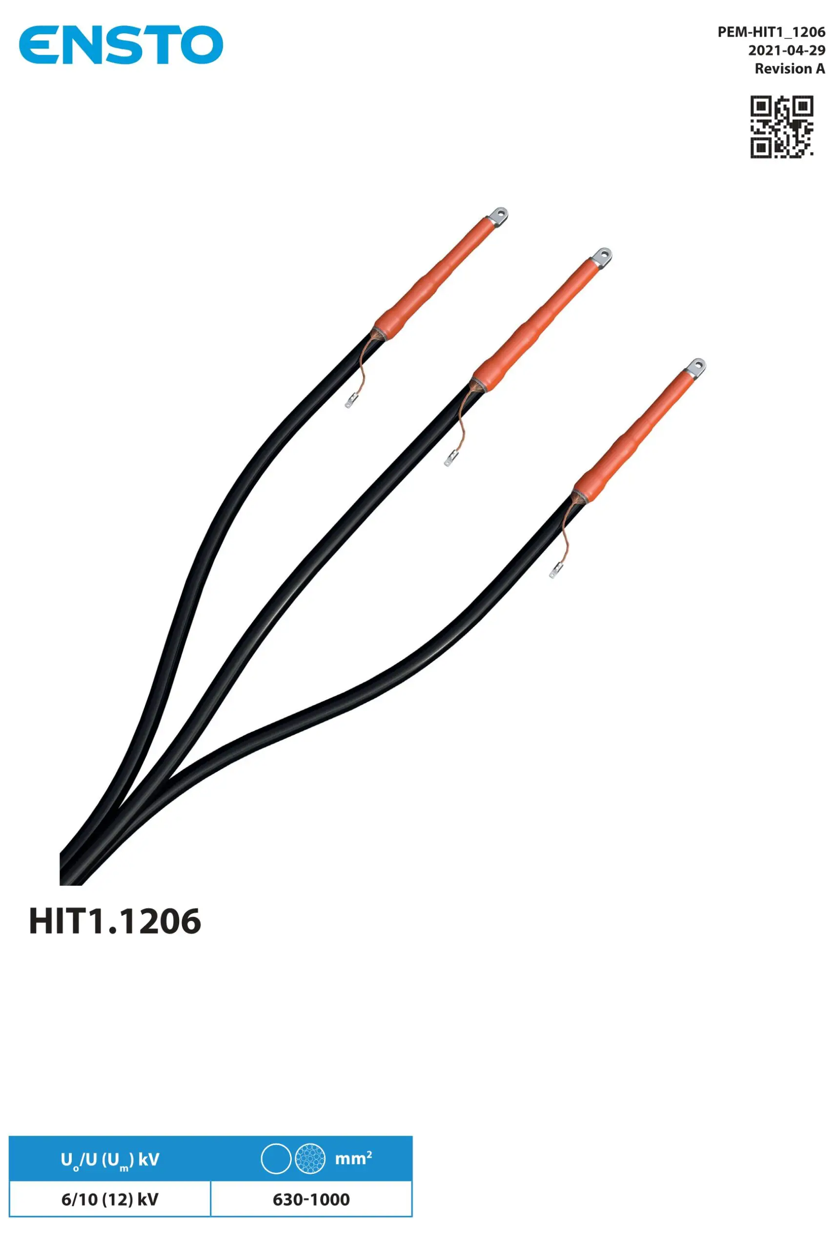 ENSTO HIT1.1206 Heat Shrink Indoor Term Instruction Manual