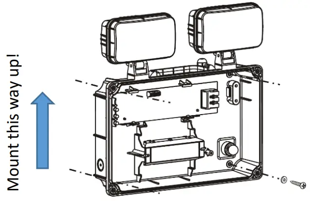 Dextra TWS IP65 L7 Flexible Emergency Light - fixing points