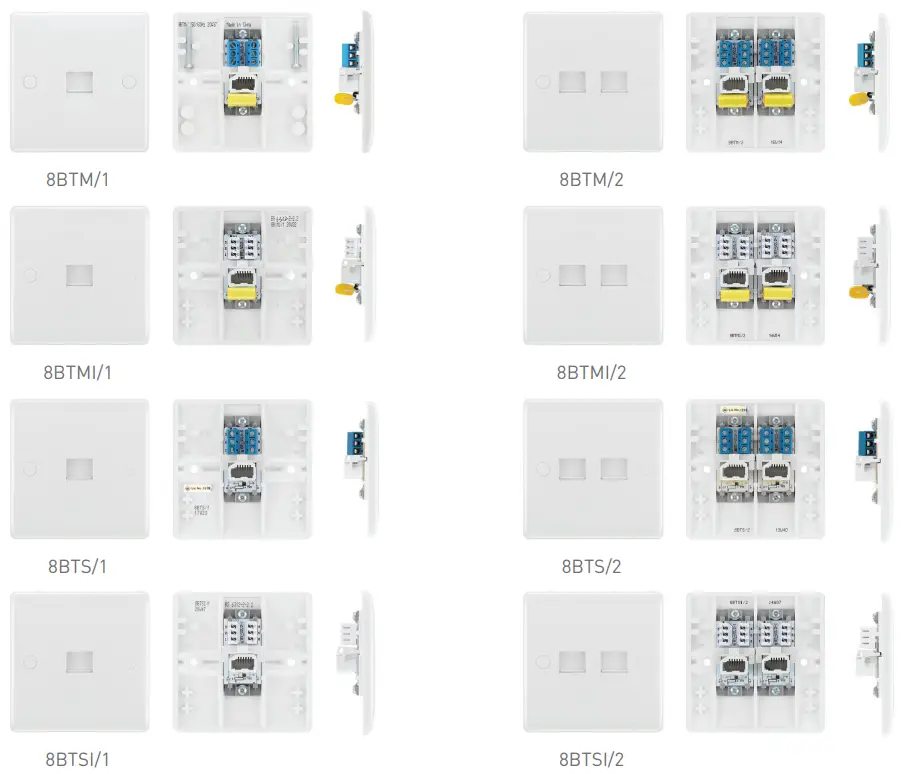 BG ELECTRICAL 8BTM 1 800S Telephone Outlet - Product Images