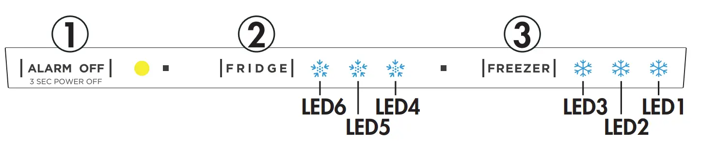 DANBY DBM187E1WDB Refrigerator - CONTROL
