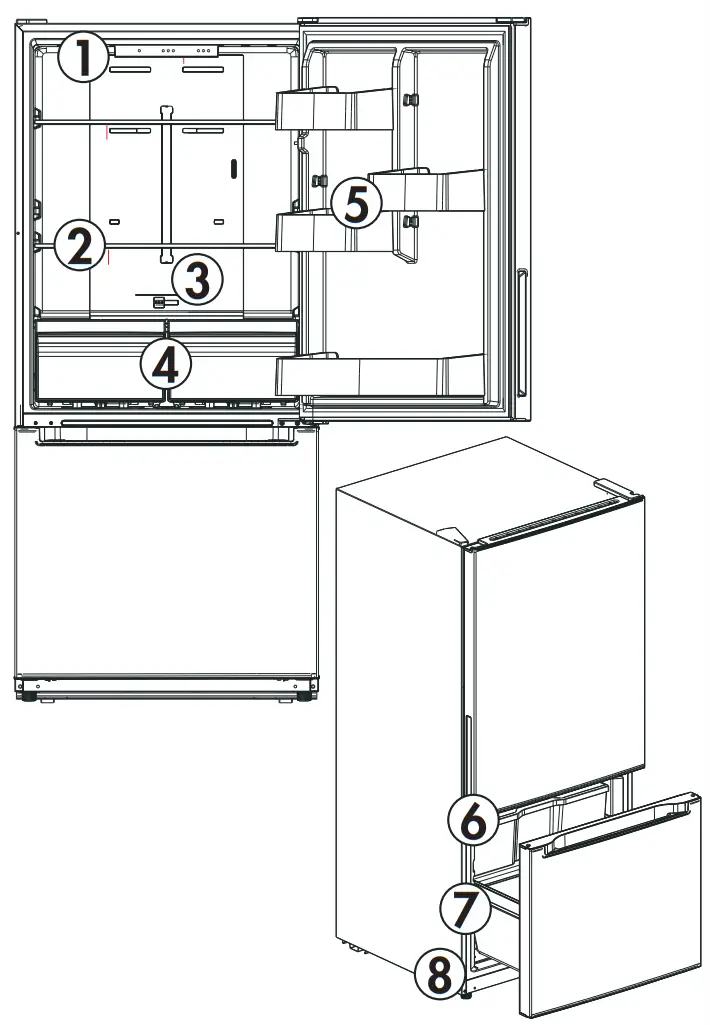 DANBY DBM187E1WDB Refrigerator - FEATURES