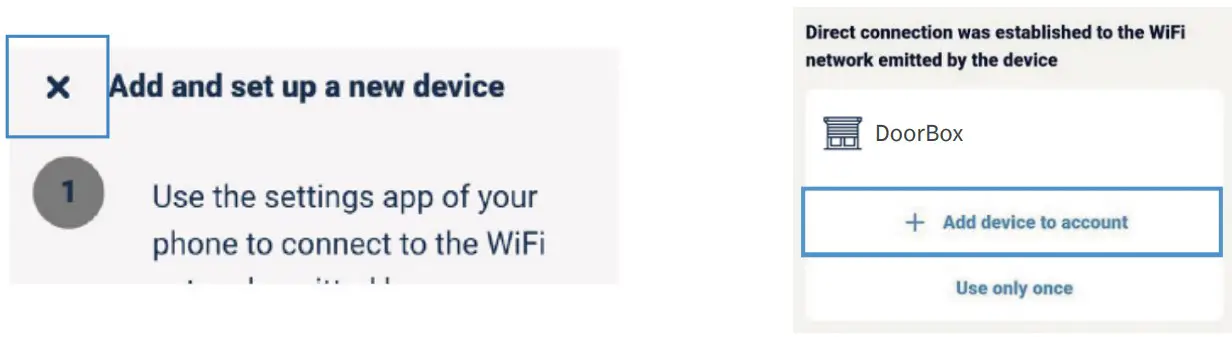 Add the device to your account 