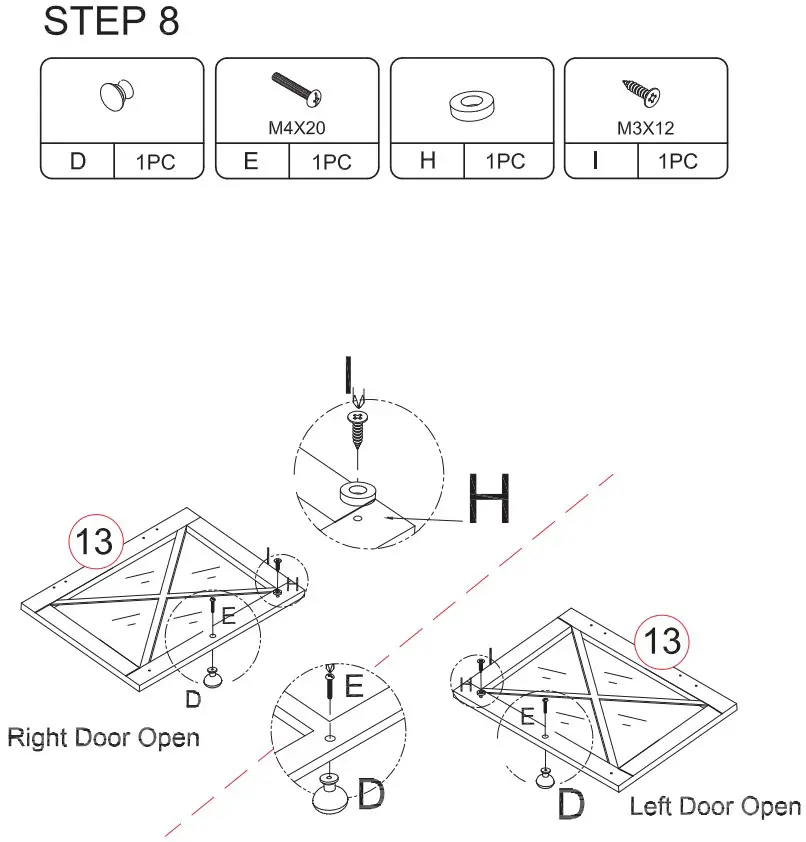 JAXPETY HG61W1118 Wood Nightstand End Table - fig 12