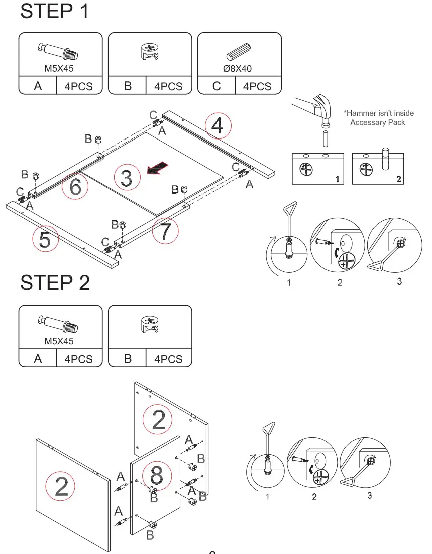 JAXPETY HG61W1118 Wood Nightstand End Table - fig 6