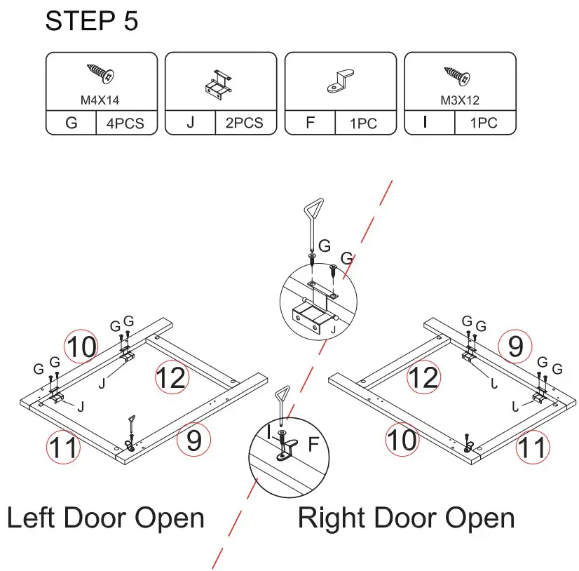 JAXPETY HG61W1118 Wood Nightstand End Table - fig 9