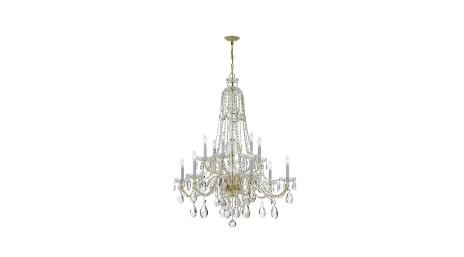 Crystorama 1112-pb-cl-mwp Traditional Crystal 12 Light Chandelier Instruction Manual
