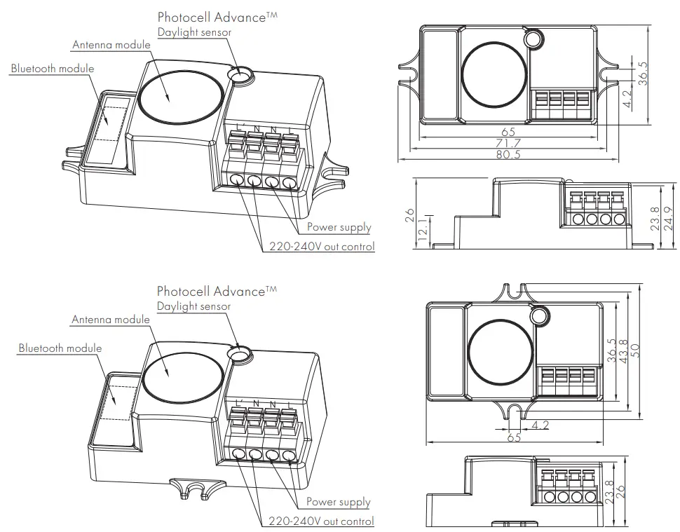 HYTRONIK HC005S BT Built In Microwave Motion Sensor with Bluetooth 5 0 SIG Mesh - fig1