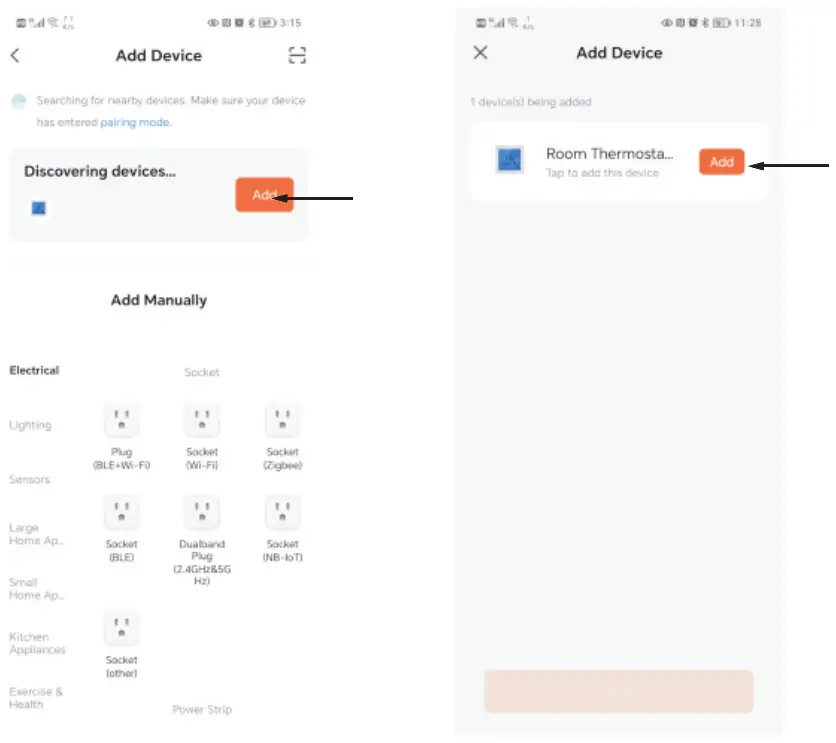 BEOK CONTROLS TFT LCD Heating Thermostat - Add Device