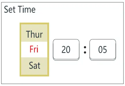 BEOK CONTROLS TFT LCD Heating Thermostat - Setting the clock