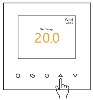 BEOK CONTROLS TFT LCD Heating Thermostat - Thermostat Setting