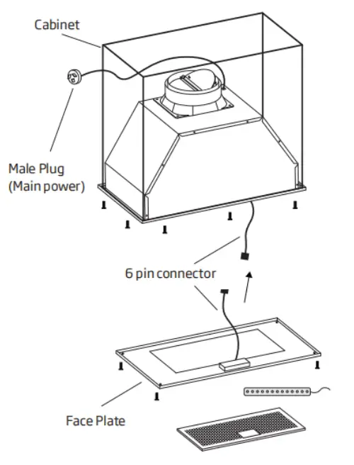 LIVINOX LCH COPPERDC-90BL Hood - Built