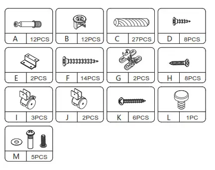 JAXPETY HG61R0970 Moving White Foldable Sewing Table WCabinet - fig 1