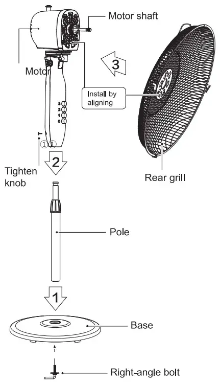 MORRIS MFS-16236 16 Inch Stand Fan - fig 1