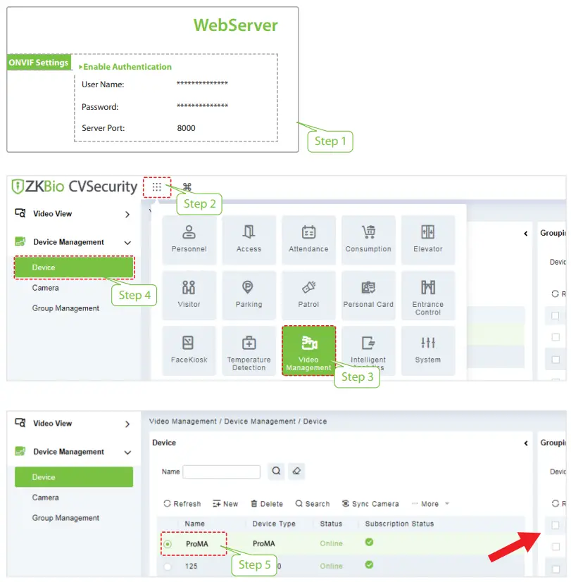 ZKTeco ProMA-QR Outdoor Biometric Access Control Systems - setting 20