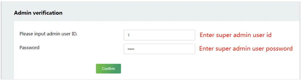 ZKTeco ProMA-QR Outdoor Biometric Access Control Systems - setting 4