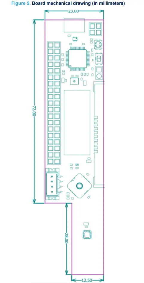 STM32C0116-DK Discovery kit - drawing
