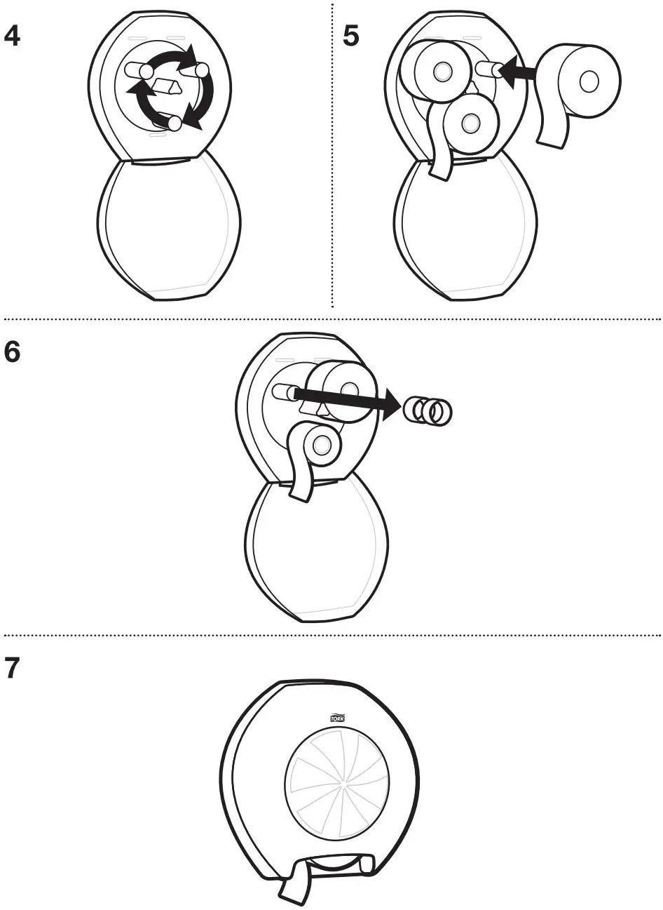 TORK 565820 OptiCore 3 Roll Bath Tissue Dispenser - Description 2